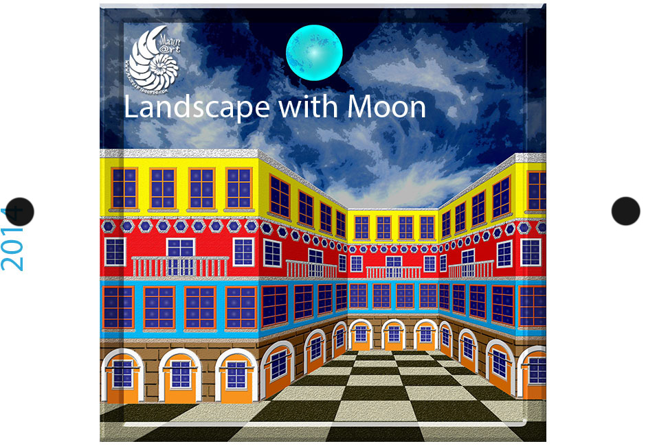 landscape with moon